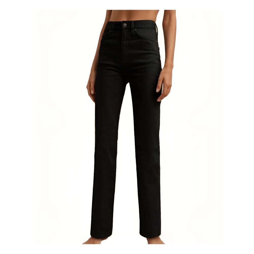 Jeanerica Eiffel Jeans High Rise Straight Leg Rinse Stay Black Size 26/32